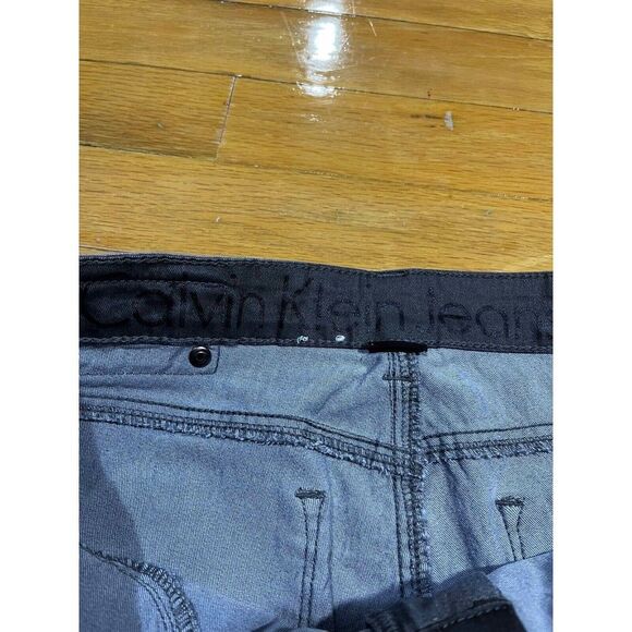 Calvin Klein Jeans Womens Size 29/8 Leggings Pewter Iridescent Silver Goblincore - Picture 6 of 11